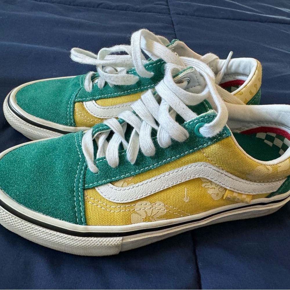 Green and yellow pop Cush vans
